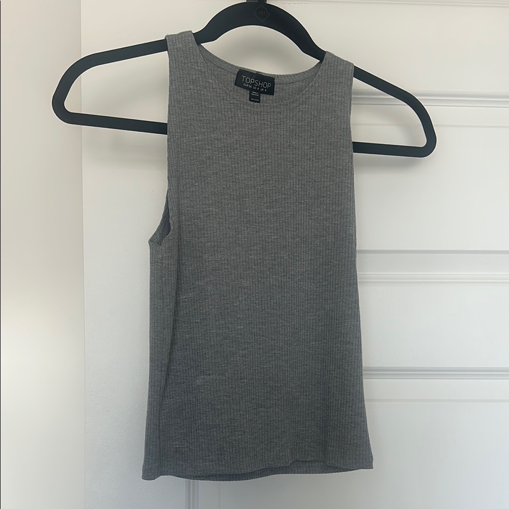 Topshop Charcoal Sleeveless Tank